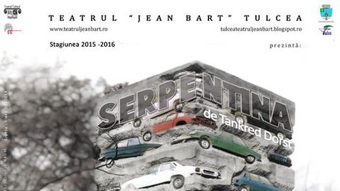 Afișul spectacolului "Serpentina" la teatrul Jean Bart din Tulcea