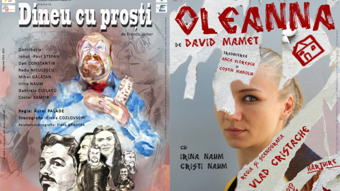 Piesele "Dineau cu proști" și "Oleanna", pe scena teatrului Jean Bart din Tulcea