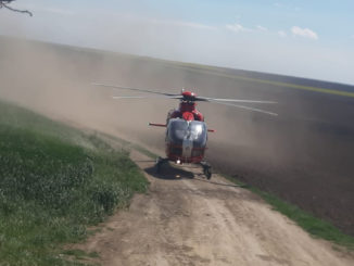 Elicopterul SMURD intervine în județul Tulcea. FOTO ISU Delta