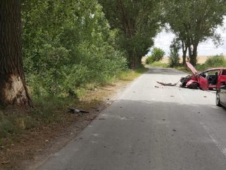 Bărbat rănit într-un accident pe DJ 222, în județul Tulcea. FOTO IPJ Tulcea