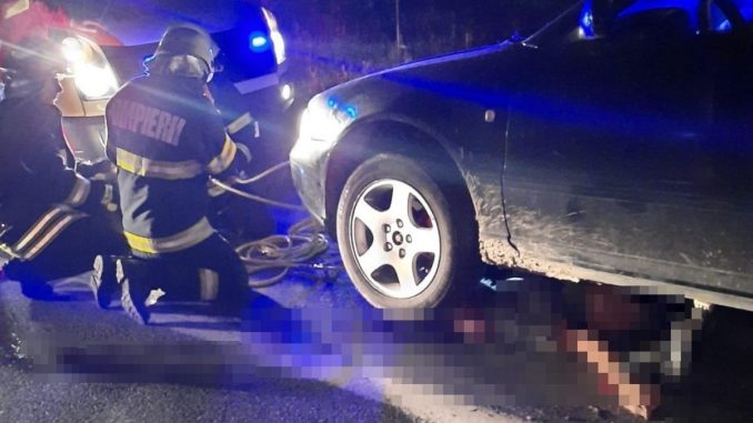 Bătrân omorât într-un accident rutier petrecut în localitatea Mineri. FOTO ISU Tulcea