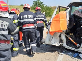 Constănțean rănit într-un accident rutier pe DJ 222 C, între localitățile Victoria și Beștepe. FOTO ISU Tulcea