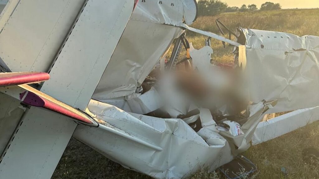 Accident aviatic al Gura Portiței. FOTO ISU Delta Tulcea